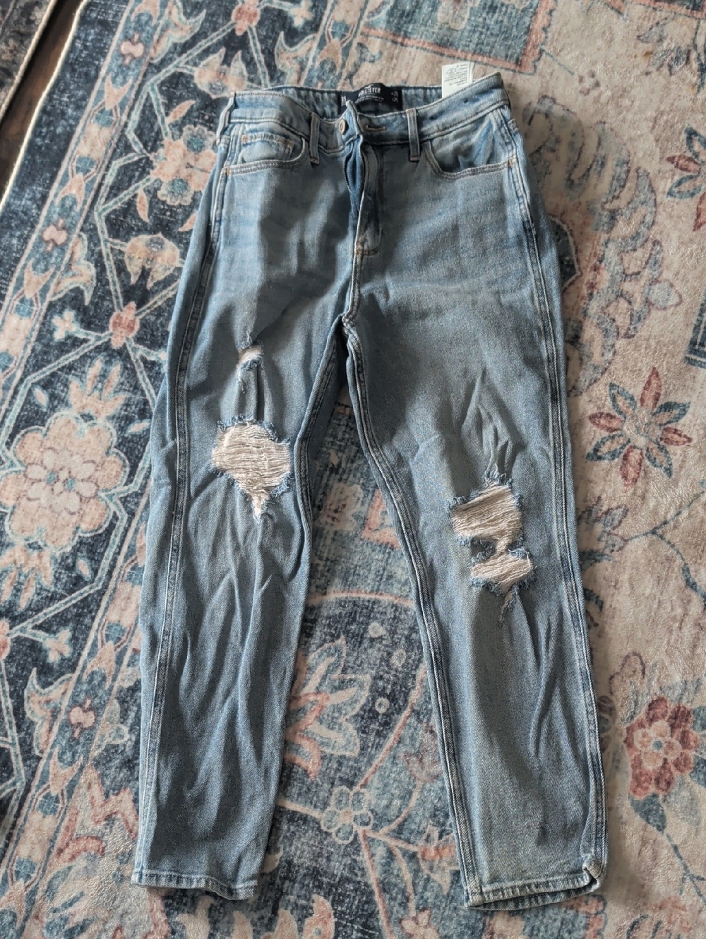 Hollister Distressed Light Blue Boyfriend Jeans